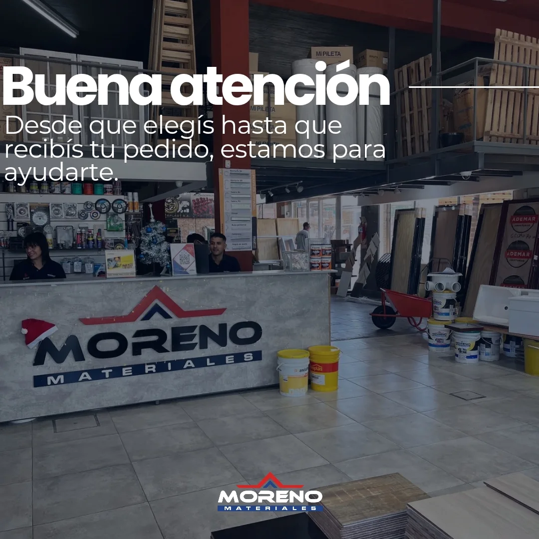 Todo proyecto comienza en Materiales Moreno, tercera placa