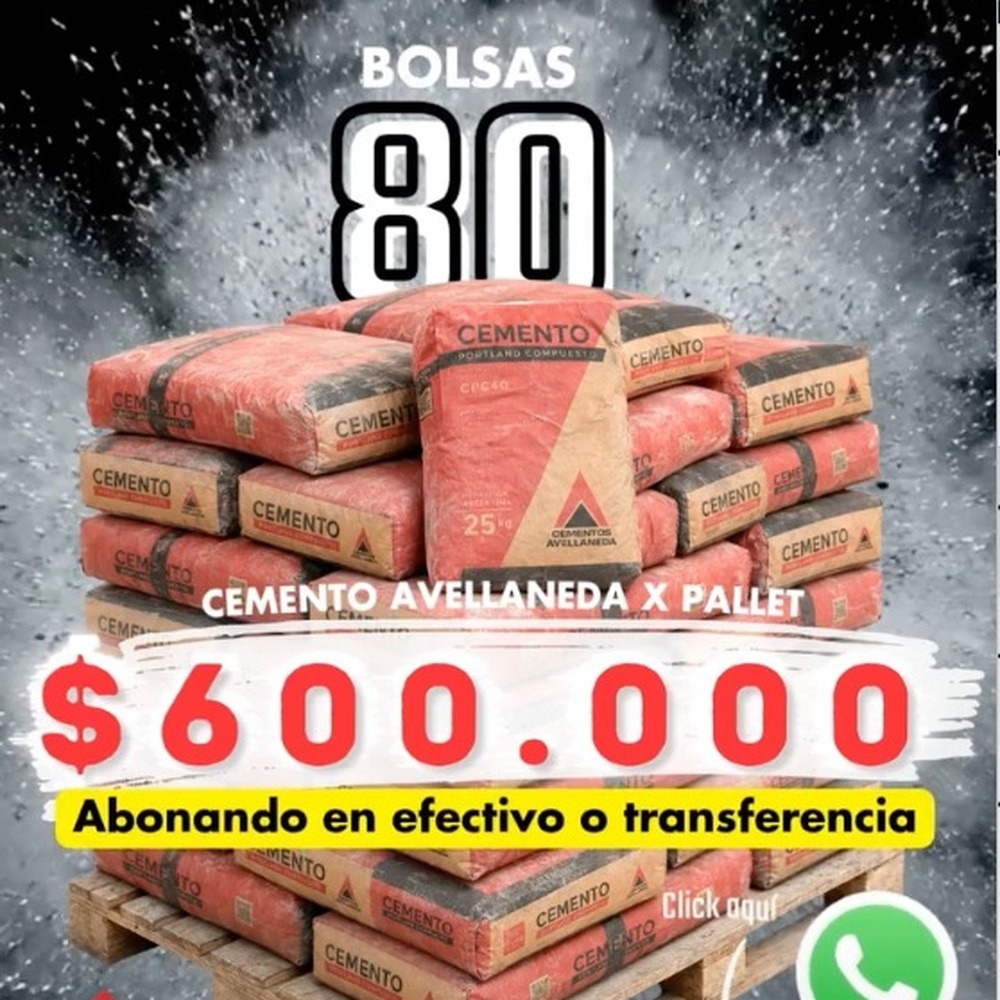 OFERTA CEMENTO AVELLANEDA X 80 UNIDADES