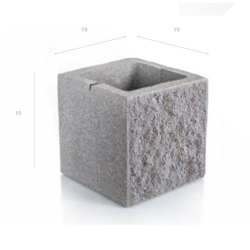 BLOQUE SIMIL PIEDRA 19*19*19 MED ESQ