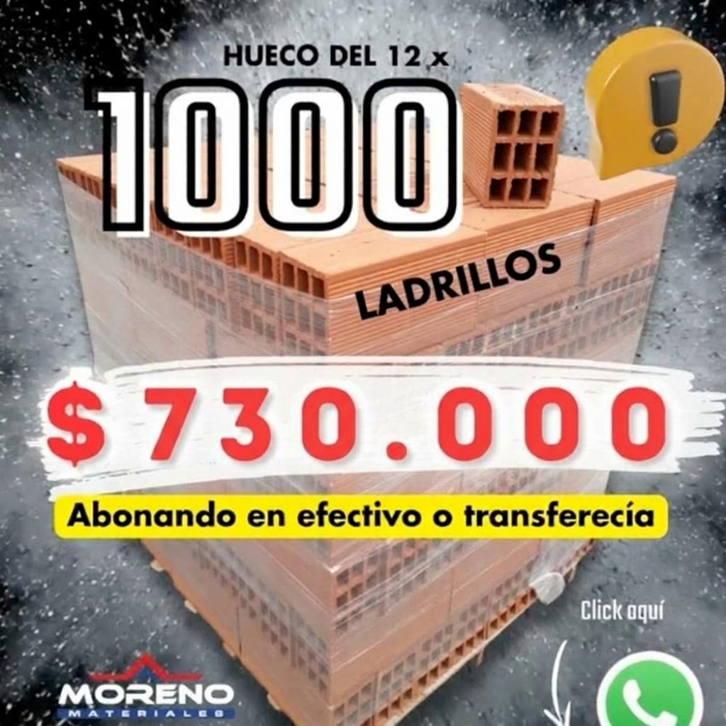 OFERTA HUECO 12X18X33 X 1000 UNIDADES